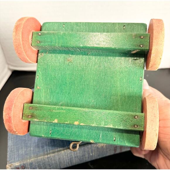 Toy Wooden Wagon Vintage Toy Antique Wood Wagon - Picture 4 of 7